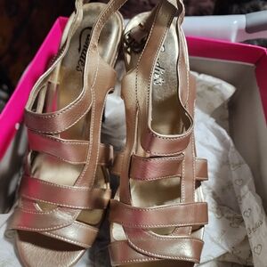 Candie's Women's Strappy Sandals - Rose Gold
